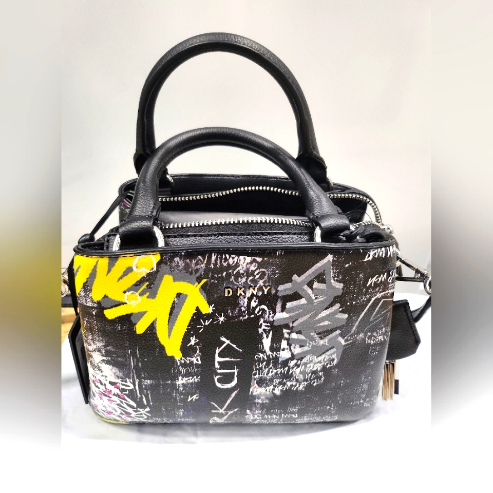 Dkny | Paige Sm Grafitti Satchel Bag Black Crossbody